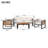 Outdoor Sofa Set For 5 With Removable Cushions And Sturdy Metal-Wood Frame-438420878