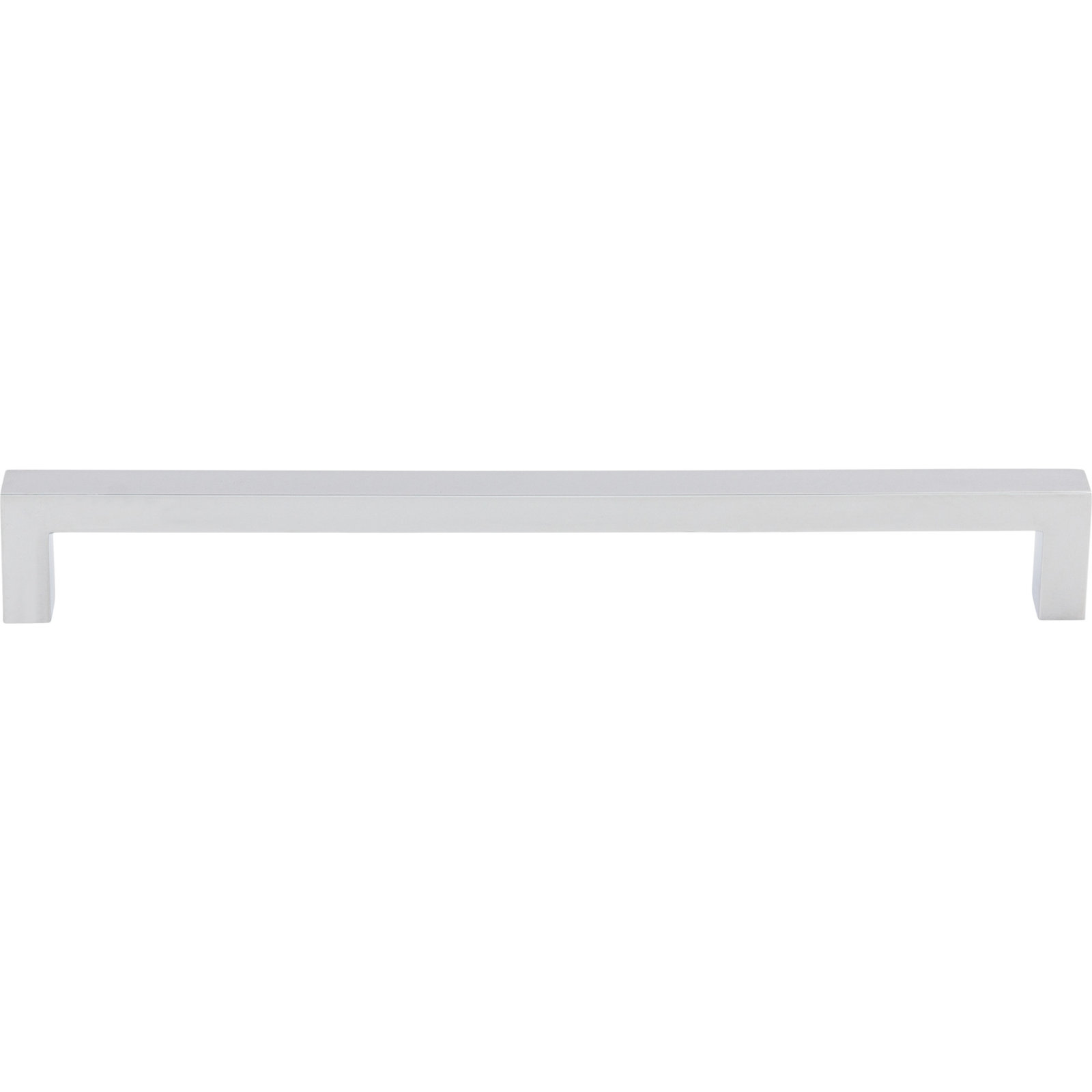 Square Bar Cabinet Pull, 8 13/16" Center to Center, Polished Chrome