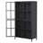 Premium Metal Storage Cabinet With Tempered Glass Doors, Adjustable Shelves, And Safety Features For Home And Office