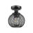 Jacqualynn Semi-Flush in Matte Black with Matte Black Shade