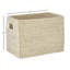 Panier rectangulaire en ruppie maritime naturelle tissée avec poignées