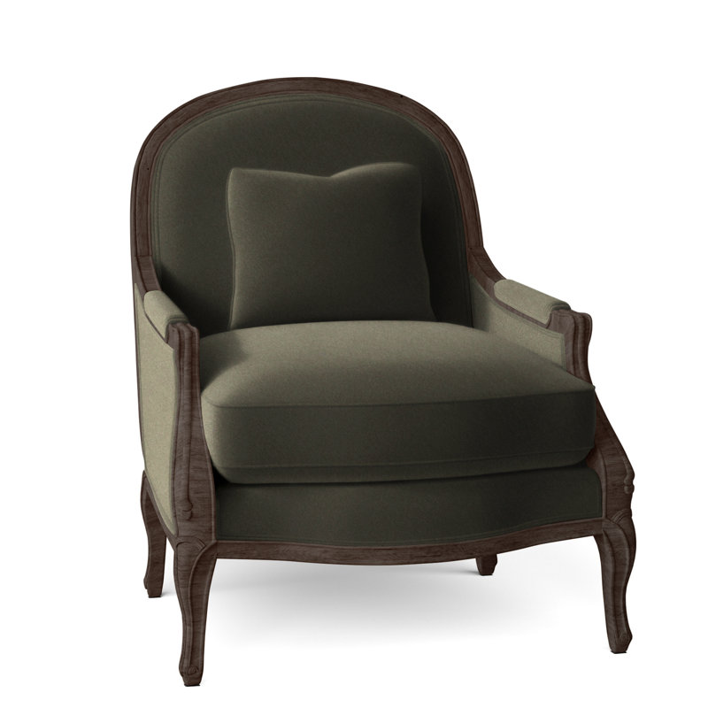 Adair Upholstered Armchair, Almond Buff, 9953 Loden Polyester