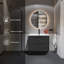 Ensemble de meuble-lavabo mural simple 24 po avec lavabo, robinet en alliage de zinc et tiroirs à fermeture en douceur Ciarra Makowski-1608642652