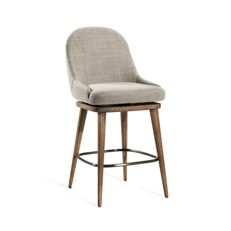 Harper Swivel 26" Counter Stool, Flax