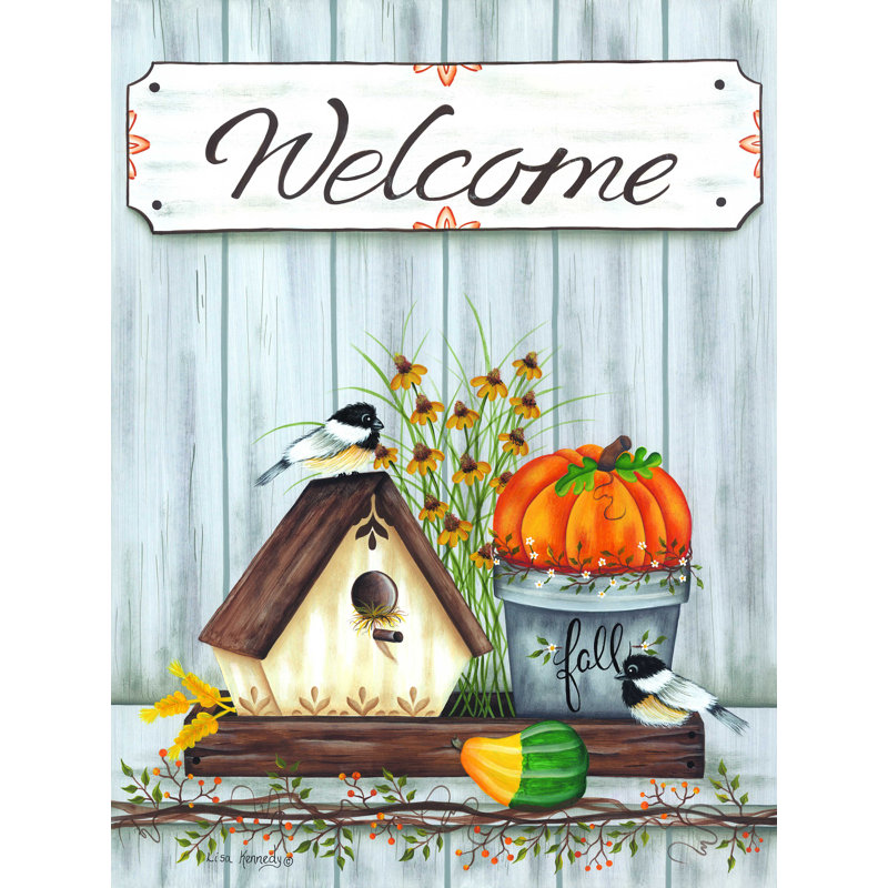 «Welcome Fall», reproduction sur toile tendue, H 16 po x l 12 po