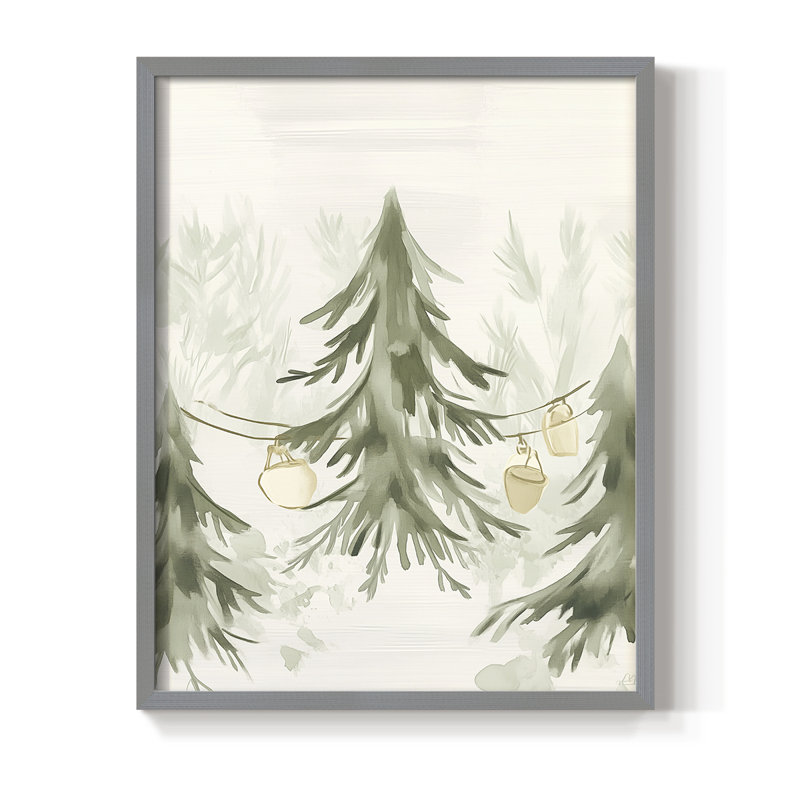 «Christmas Holiday Art CDXVI», reproduction encadrée - bois massif, Gris, H 15 po x l 12 po