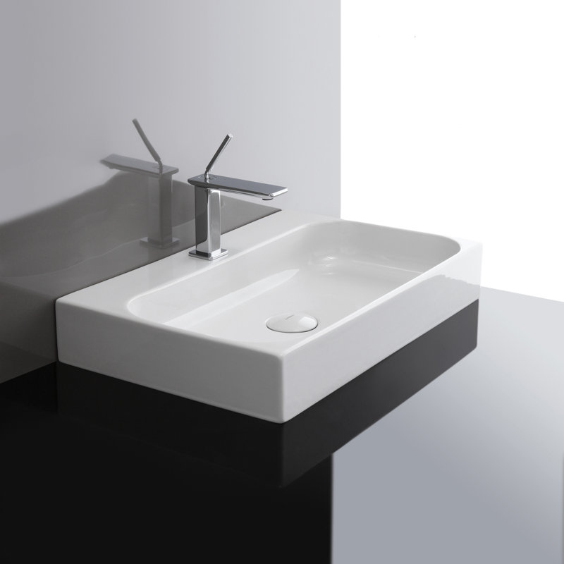 Unit 31.5'' L Bathroom Sink, Single Hole
