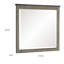 Miroir de commode Cadie, rail supérieur en planches, gris antique et brun café 38 x 42