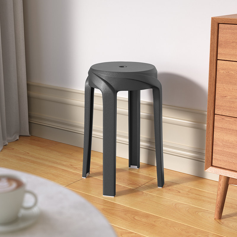 Modern Commercial Black Plastic Stool,10 Pcs per Carton