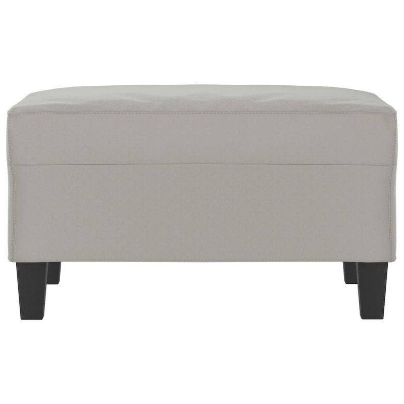 Repose-pieds avec repose-pieds Ashif, 100 % polyester gris clair