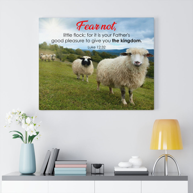 Fear Not Luke 12:32 - Wrapped Canvas Print, 30cm H x 41cm W