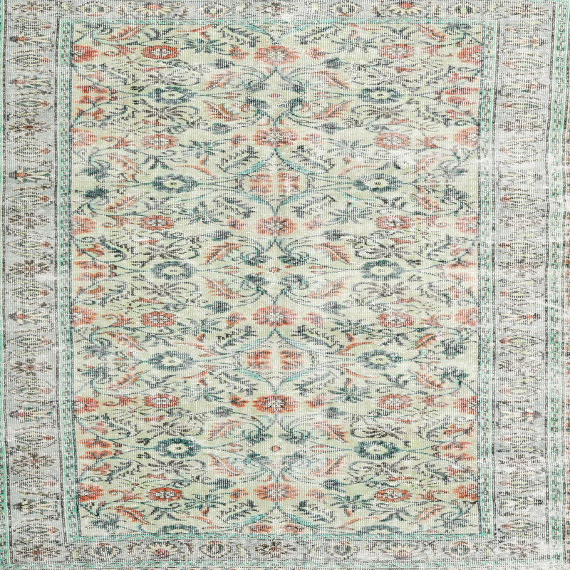 Tapis vert en laine Katy, Carré 8 pi