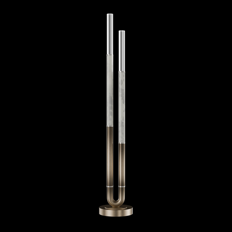 Antonia 71.5"H Floor Lamp, Ombre Bronze/NickelSmoke