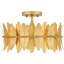 Karnecia 3-Light Gold Leaf Semi-Flush Mount Light