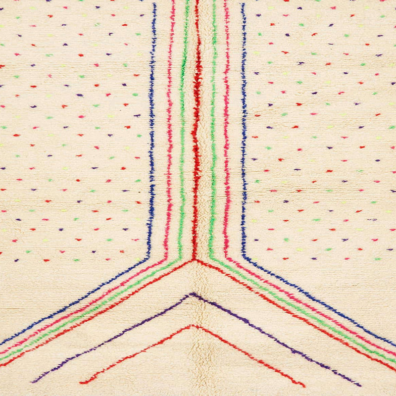 Tapis abstrait moderne 670, Carré 3 pi