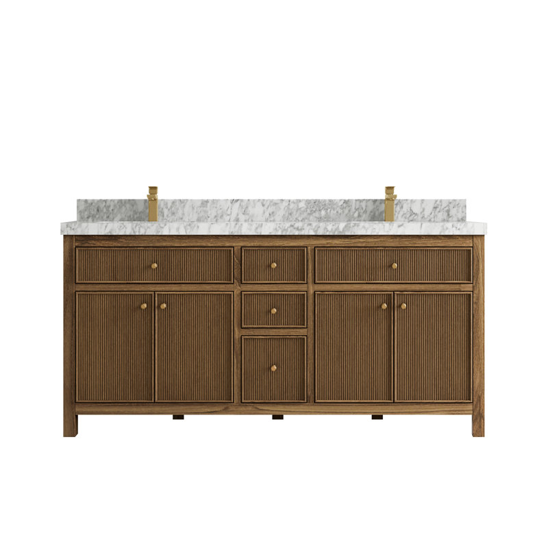 Ensemble de meuble-lavabo double 72 po Sonoma, Gris Piatra, Matte Black