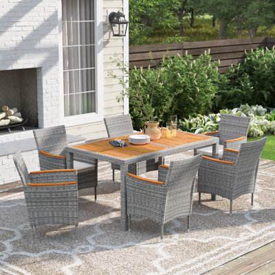 Callan Rectangular 6 - Person 59.05" Long Dining Set with Cushions