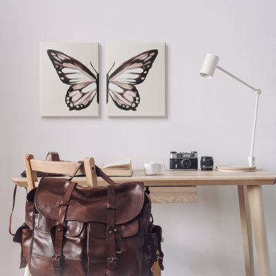 " Muted Symmetrical Butterfly Wings " by House Fenway 2 - Pieces