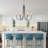 6 - Light Dimmable Black Candle Chandelier