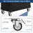 Rolling Heavy-Duty Metal Storage Cabinet with Pegboard, Rust-Resistant Tool Cart for Garage or Workshop