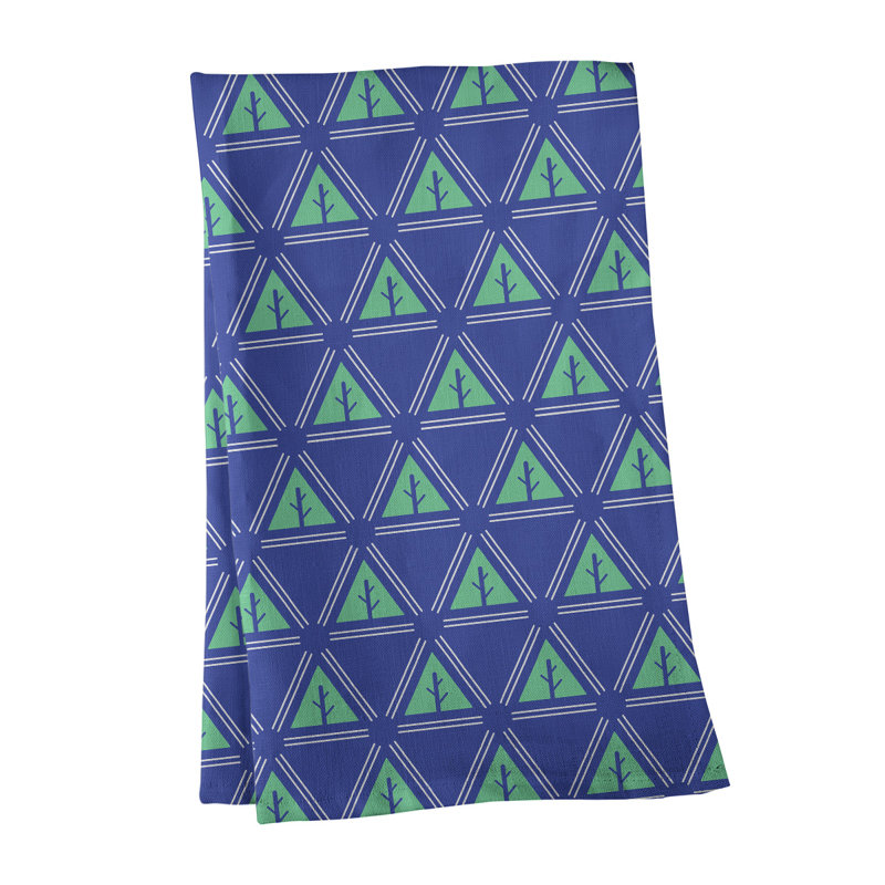 Theo Nath Tea Towel Kitchen Towel, Green/Blue/White, Cotton Twill