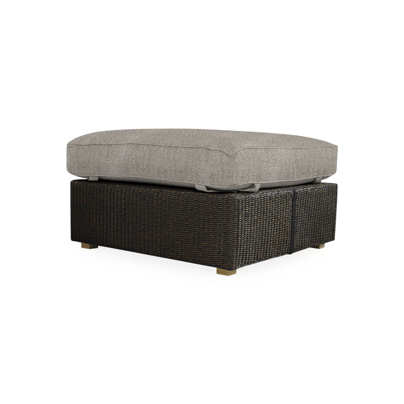 Hamptons Outdoor Ottoman, Cottage Pepper, Mink
