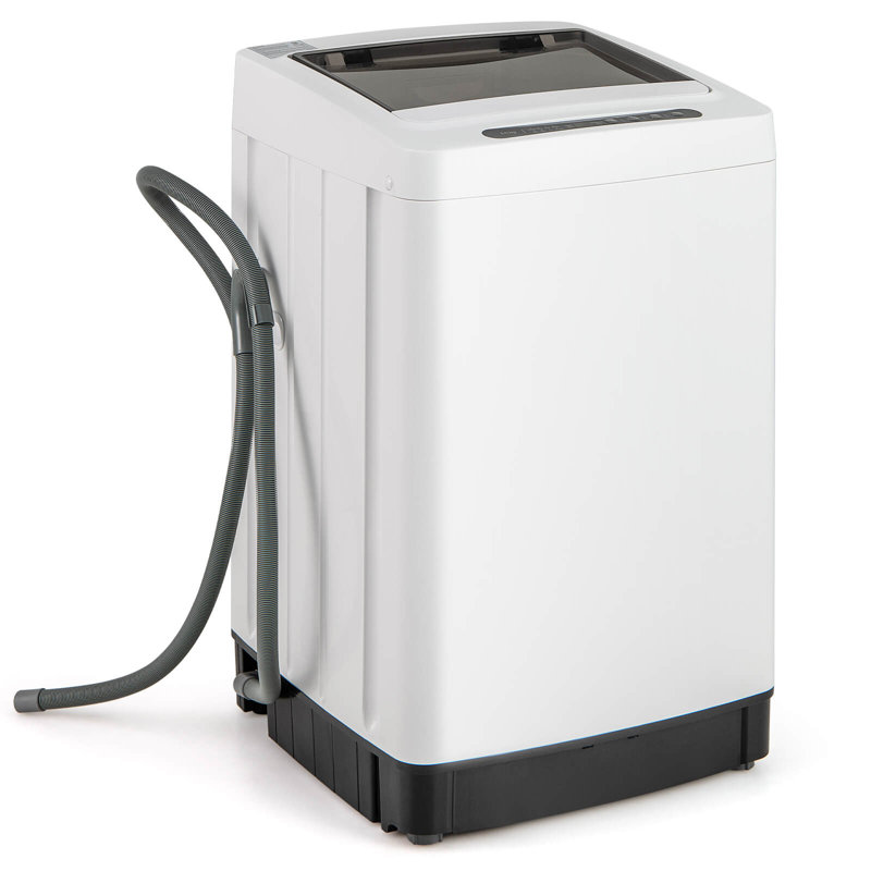 Portable Washing Machine 11 LBS Full Automatic Washer Machine with 8 Washing Modes, White