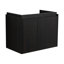 Lavabo de salle de bain 24 po avec lavabo en céramique, meuble flottant mural, portes doubles, noir, américain