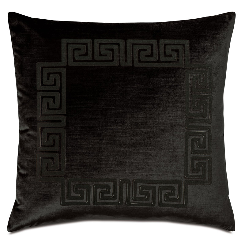 Antiquity Square Pillow Cover & Insert, Black