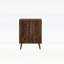 Armoire de rangement moderne à 3 tiroirs en bois avec un design rainuré unique