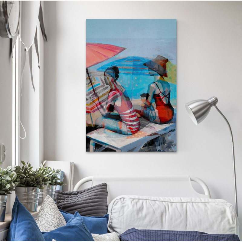 « beach ladies » par parvez taj,-impression sur toile tendue Translucent Women, H 18 po x l 12 po