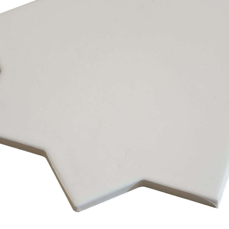 Terralis 7 X 7 In. Glossy Porcelain Star Wall And Floor Tile (6.46 Sq Ft/Case) - 16 Pack, Pearl White
