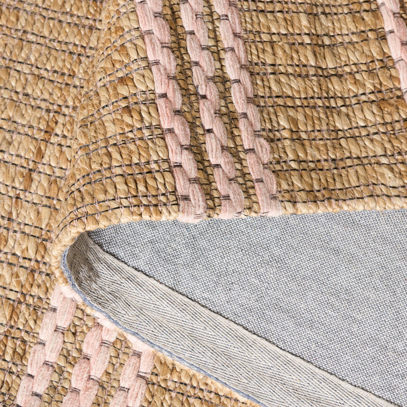 Martha Stewart 9525 Hand Tufted 40% Jute; 40% Wool; 20% Cotton Striped Rug, Rectangle 5' x 8'