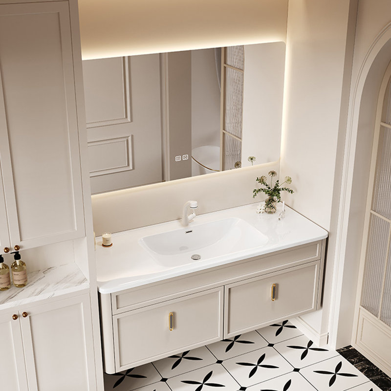Modern simple and light luxury bathroom cabinet, 19.6" H x 47.2" W x 21.6" D