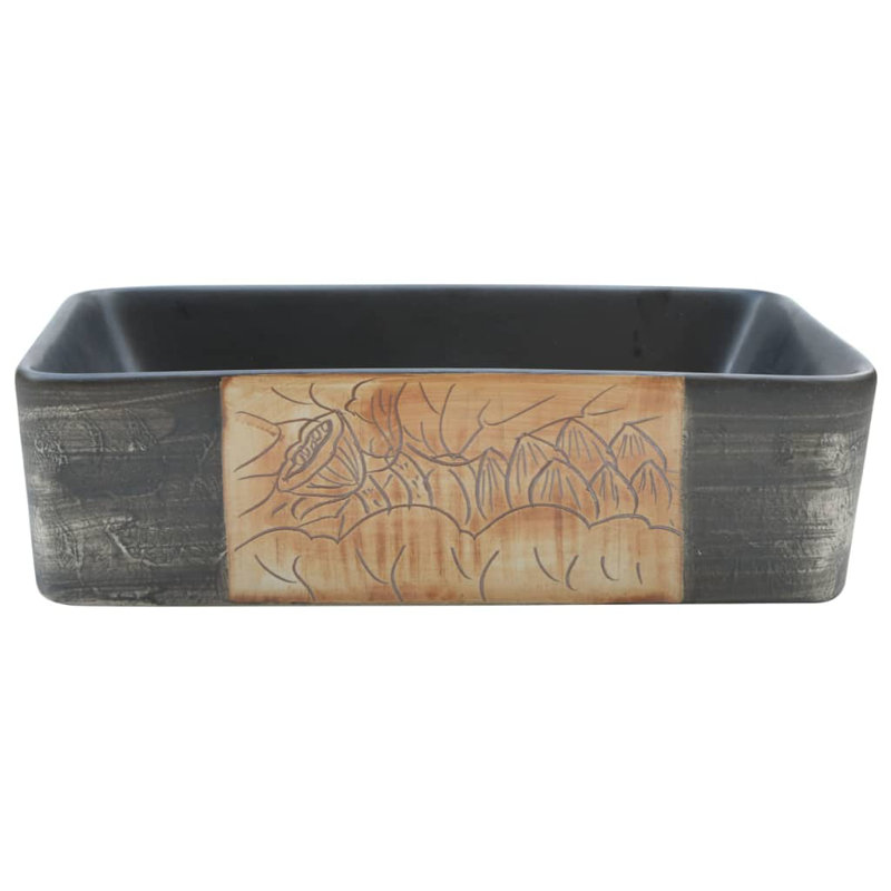 Lavabo à poser rectangulaire en céramique 18,1 x 14,0 x 5,1 po vidaXL