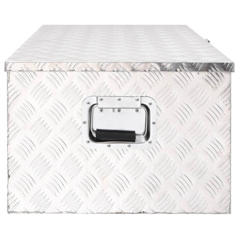 Rebrilliant Decorative Bin, Silver, 37cm H x 100cm W x 55cm D