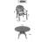 7-Piece Set Of Cast Aluminum Patio Furniture With Black Frame And Blue Seat Cushions(Same As:W1710S00487)-1090281733