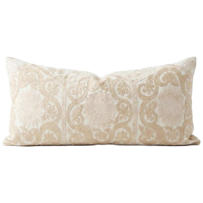 Housse et insert de coussin brodé à la main rétro Vintage