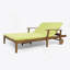 Double chaise longue de patio avec coussin-414613829