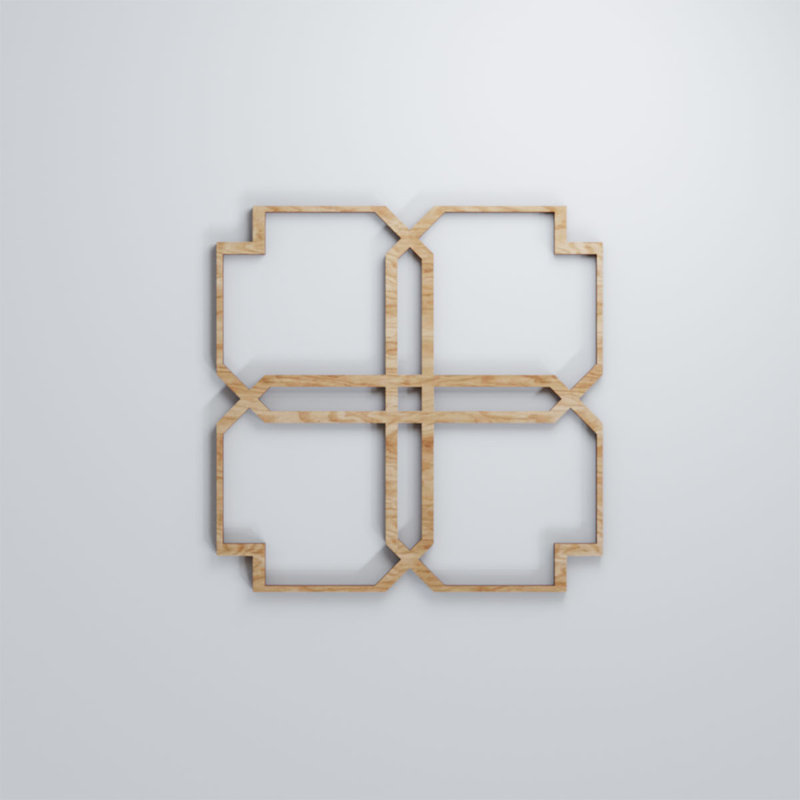 Panneaux muraux décoratifs Englewood, Chêne rouge, H 15 3/8 po x l 15 3/8 po x P 3/8 po