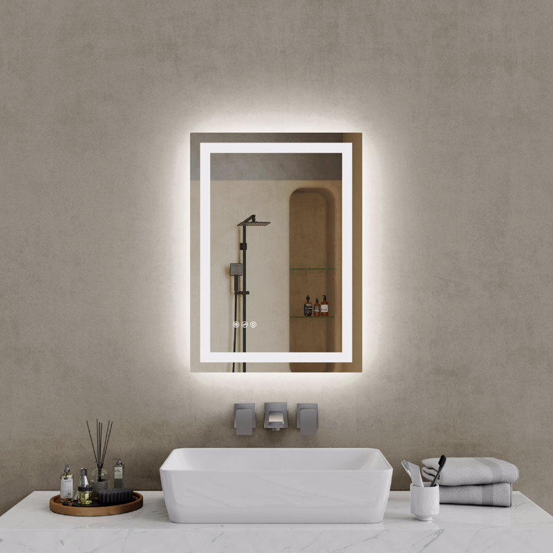 Miroir de salle de bain Led, 20 po x 28 po