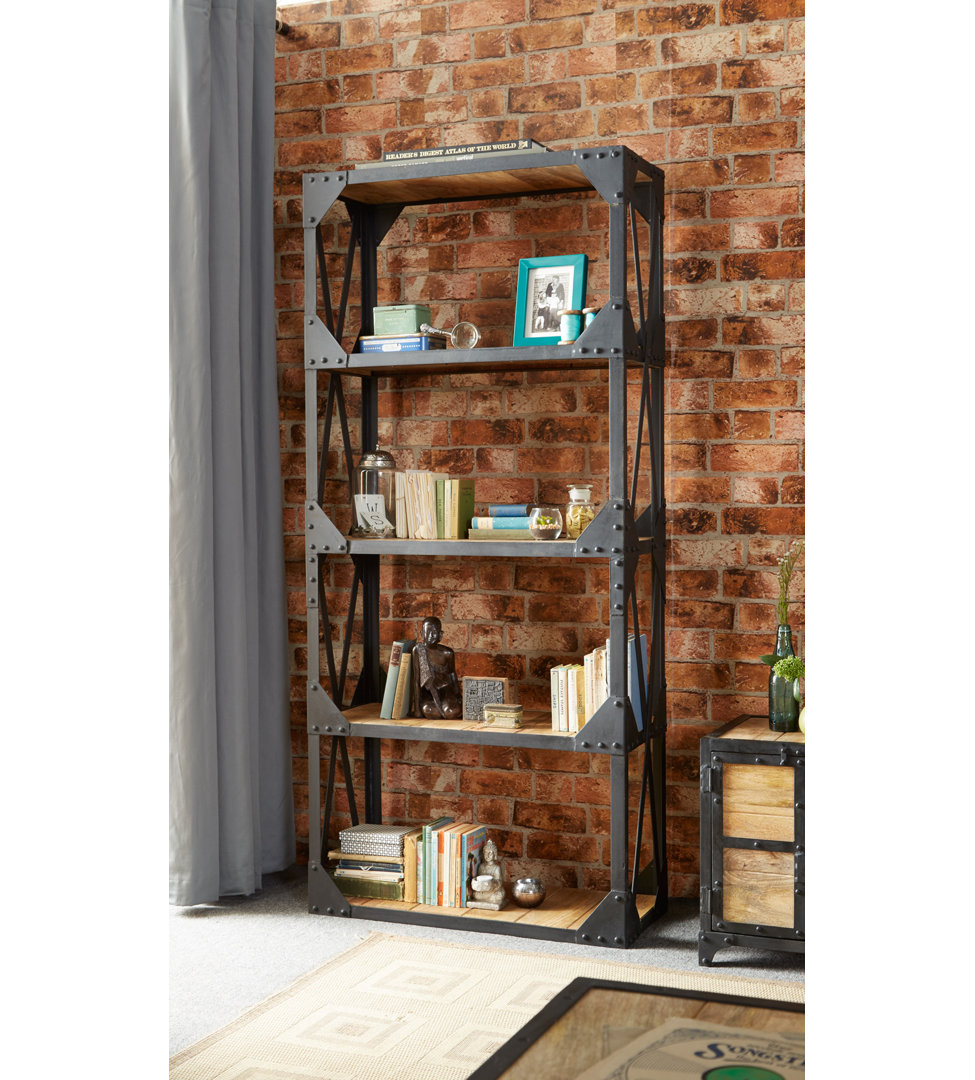 Barchetta 180cm H x 80cm W Metal Etagere Bookcase