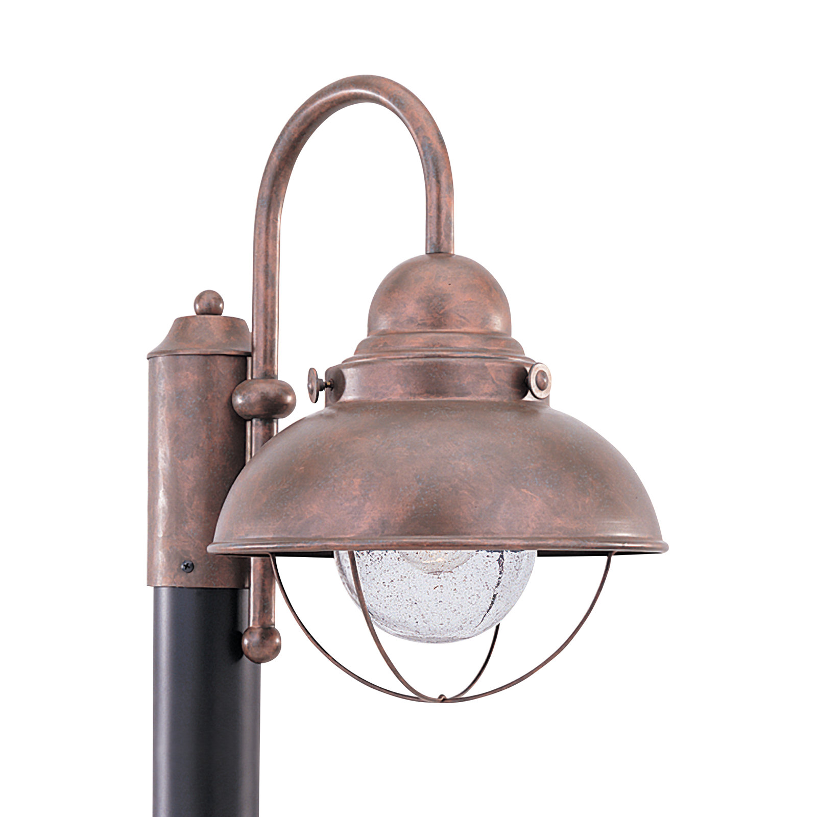 Audrey Seeded Metal Outdoor Lantern Head, Weathered Copper