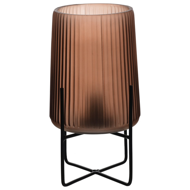 Atrina Glass Table Lamp, Frosted Coffee
