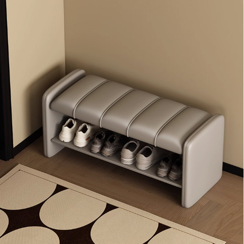 Home Shoe Stool, Gray