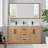 Anais 60" Double Bathroom Vanity with Grain White Engineered Stone Countertop with Mirror