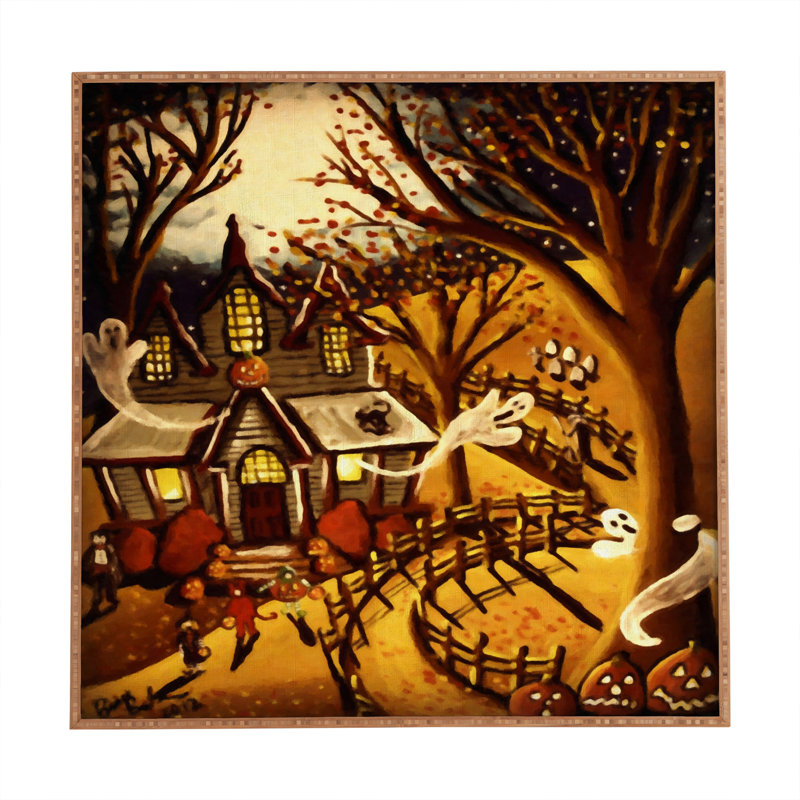 « hanté house », impression encadrée, H 12 po x l 12 po x P 1 po
