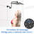 12 Inch Stainless Steel Shower Head With Adjustable Arm For Experience Matte Black 12" And - Functional