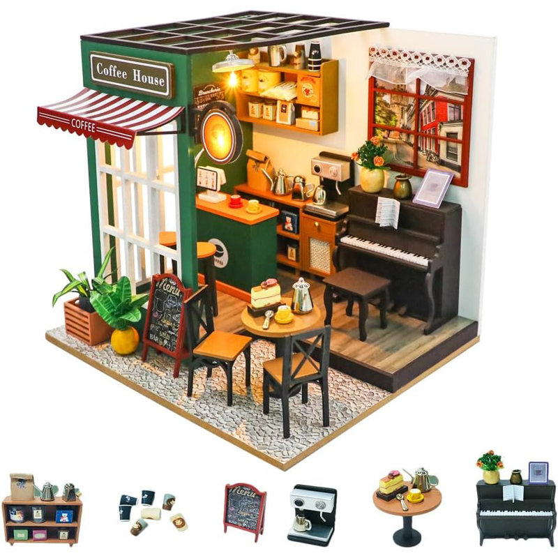 Ensemble de boîte de chambre miniature Wizardi