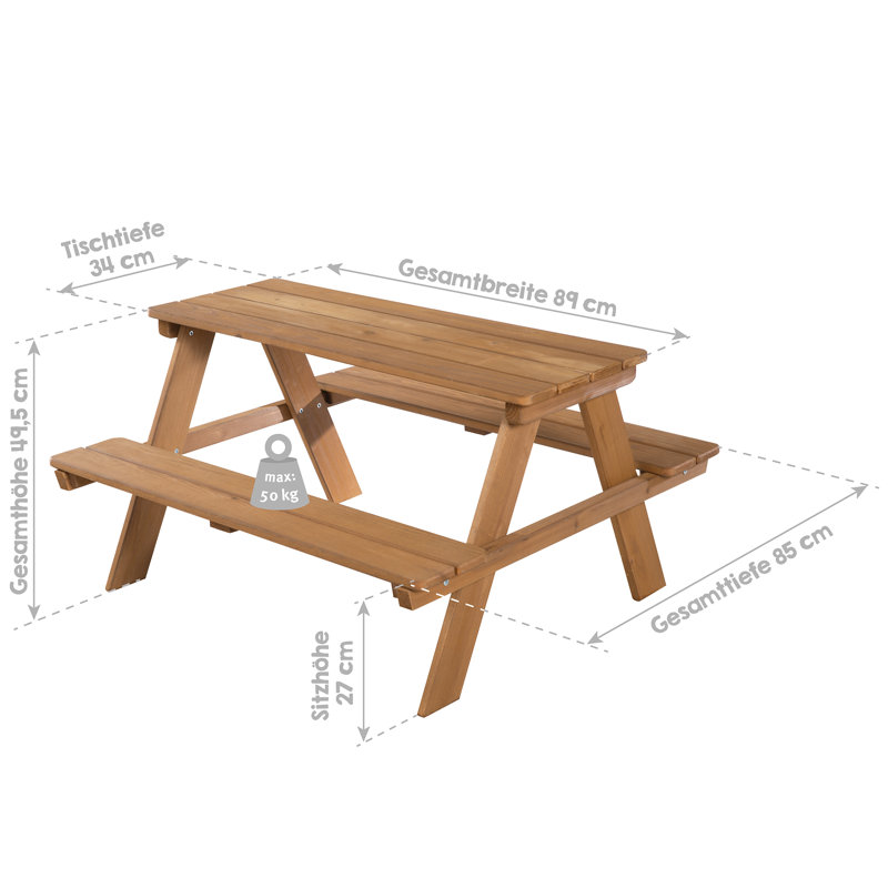 Deluxe Children'S Picnic Bench, Teak